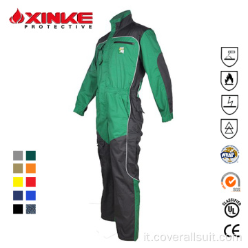 EN11611 Uniforme ignifuga 100% cotone blu scuro